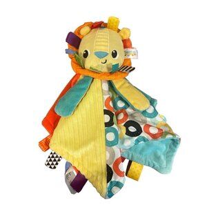 Taggies Bright Star Plush Lion Lovey 14" Square Security Blanket Baby Crib Toy